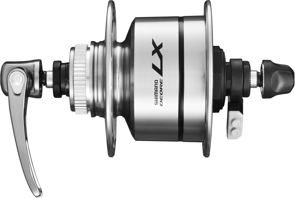 Nabendynamo Shimano DH-T675 silber Center Lock 6V3W